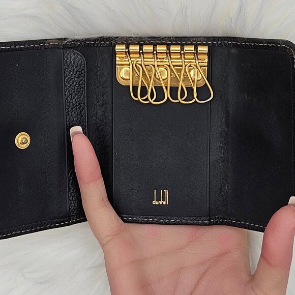 Dunhill Black Leather Key Case - Picture 7 of 8